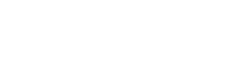 White arched wordmark on brown